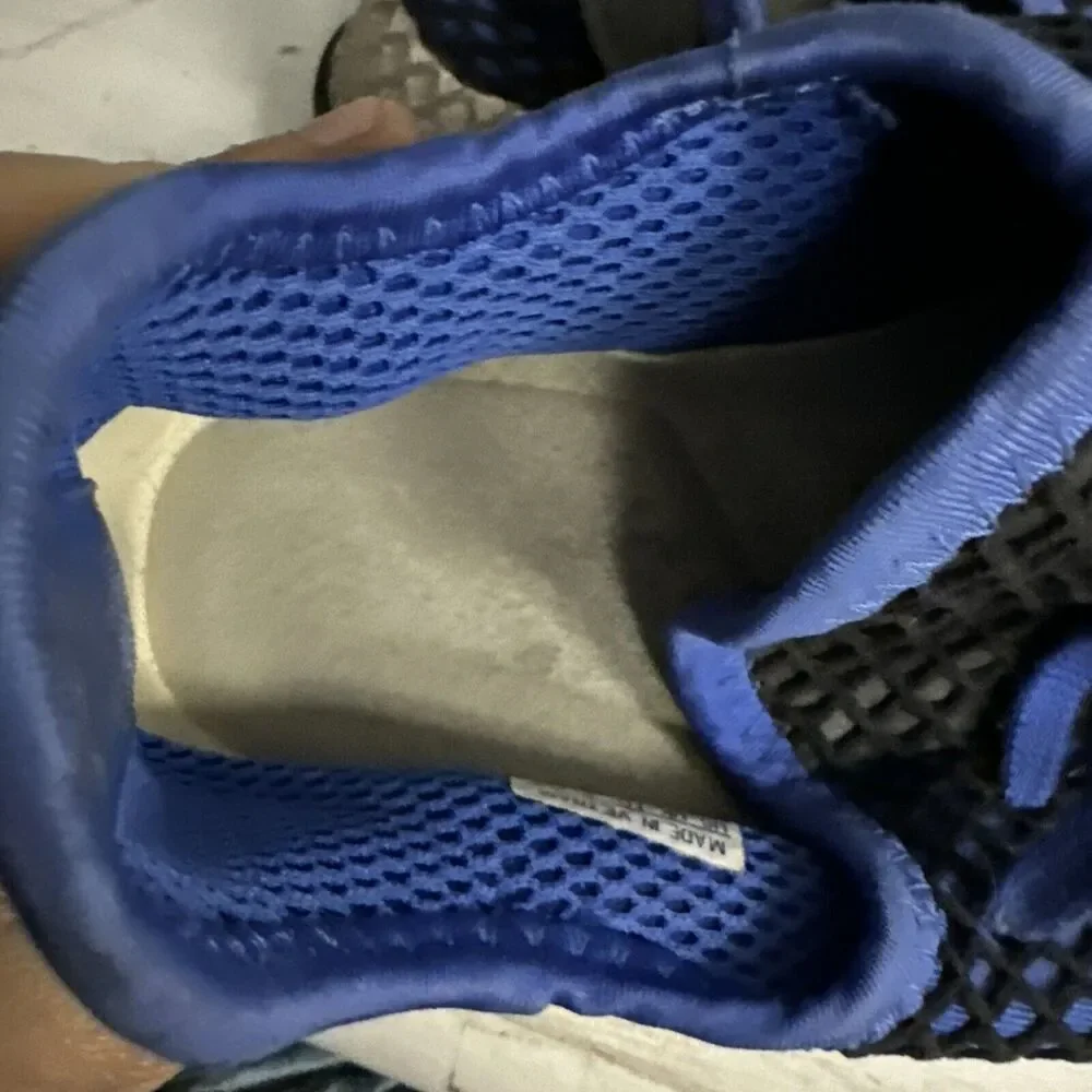Adidas Deerupt‎ Mens Shoes 12 Blue Low Top Lace Up Casual Athletic Sneakers